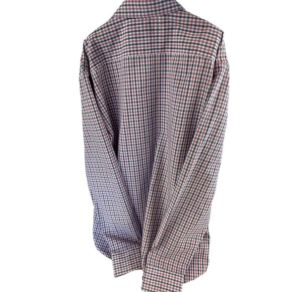Banana Republic Men’s Large Shirt Untucked Fit Blue Red Plaid Easter - Picture 6 of 6